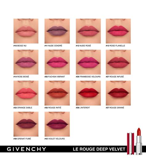 givenchy le rouge lipstick shades|le rouge deep velvet lipstick.